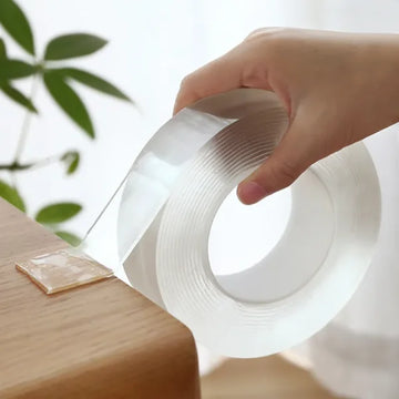 Nano Tape | 5M Double-Sided Transparent Tape | Reusable, Washable & Traceless Gel Grip for Home & Office
