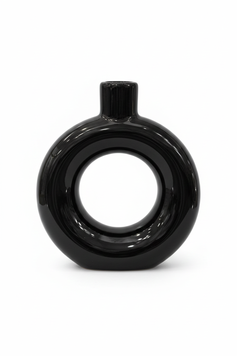 DONUT SHAPE VASE CERAMICS